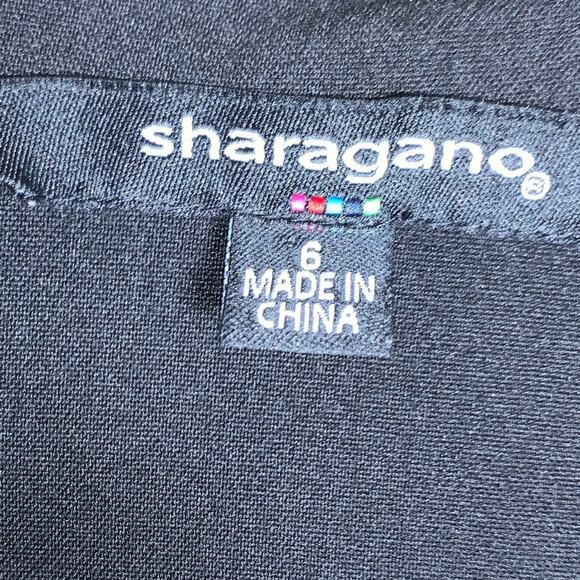 Sharagano open front lightweight black convertible sleeve jacket size 6 B179 - Picture 3 of 4